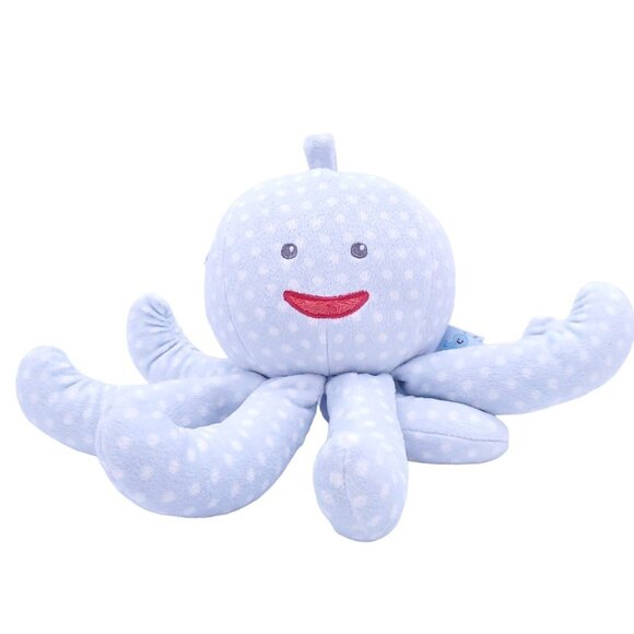 Mr Sock T Pus Octopus Plush Lovey Rattle Crinkle‎ Toy Chimes Polka Dots NO SOCKS - Picture 2 of 6